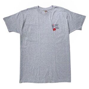 90s Vintage Buckley's Mixture T-shirt Medicine Cough Syrup Tastes Awful Slogans.
